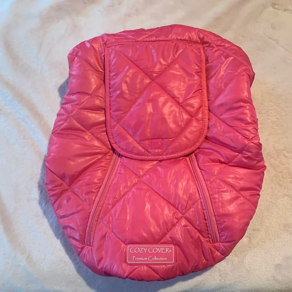 Quilted Infant Car Seat Footmuff - Hot Pink